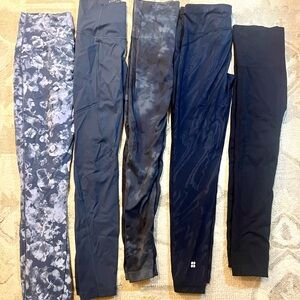 Patterned and Solid Leggings Set